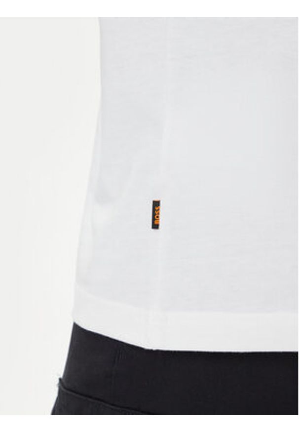BOSS T-Shirt Te_Brokenice 50554640 Biały Regular Fit. Kolor: biały. Materiał: bawełna