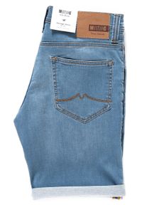 Mustang - SPODENKI MUSTANG Chicago Short DENIM BLUE 1007765 5000 312. Materiał: denim