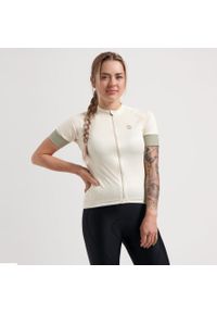 ROGELLI - Koszulka rowerowa damska Rogelli Modesta. Kolor: beżowy. Materiał: materiał