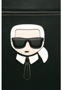 Karl Lagerfeld - Walizka. Kolor: czarny. Wzór: aplikacja #4