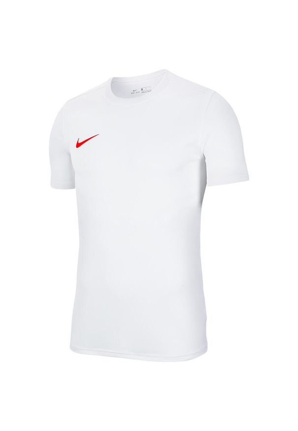 Koszulka do piłki nożnej męska Nike Dry Park VII Dri-Fit. Kolor: biały. Technologia: Dri-Fit (Nike). Sport: piłka nożna