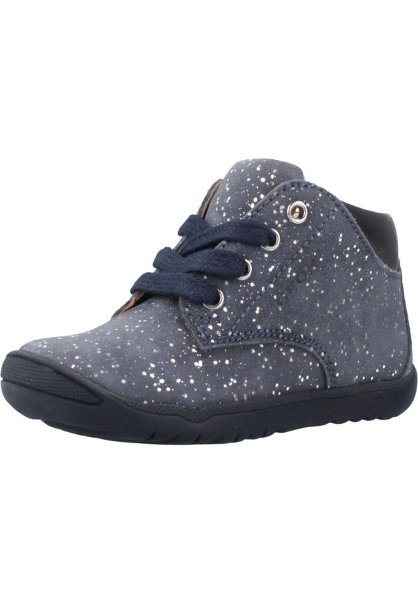 Geox - Buty GEOX B MACCHIA GIRL Niebieski. Kolor: niebieski. Materiał: syntetyk, skóra. Sport: turystyka piesza