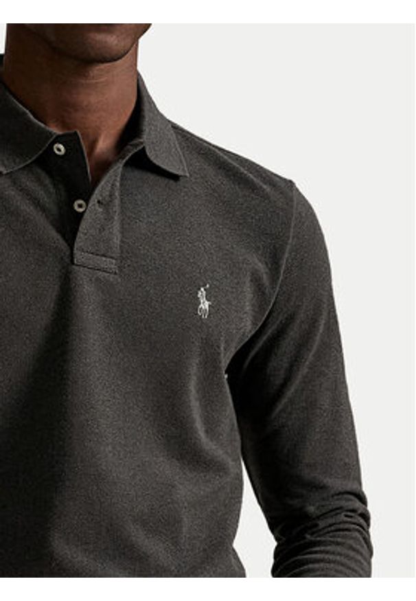 Polo Ralph Lauren Polo 710680790147 Szary jasny Custom Slim Fit. Typ kołnierza: polo. Kolor: szary. Materiał: bawełna