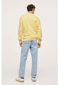 Mango Man Bluza bawełniana NOLE męska kolor żółty gładka. Kolor: żółty. Materiał: bawełna. Wzór: gładki #4