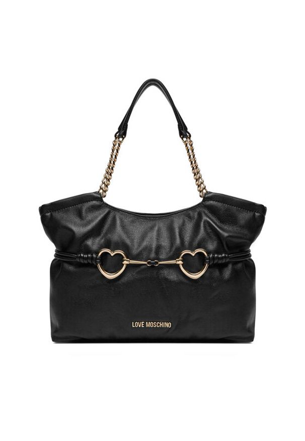 Love Moschino - LOVE MOSCHINO Torebka JC4036PP1MLB0000 Czarny. Kolor: czarny. Materiał: skórzane