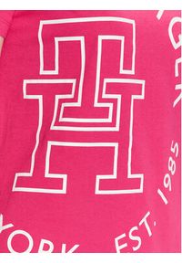 TOMMY HILFIGER - Tommy Hilfiger T-Shirt WW0WW40051 Różowy Regular Fit. Kolor: różowy. Materiał: bawełna #4