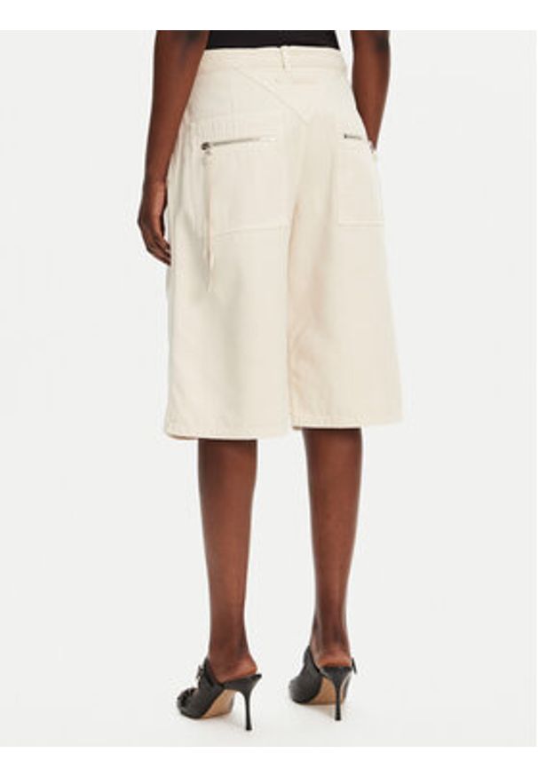 Pinko - PINKO Bermudy Pascal 105245 A2M8 Beżowy Relaxed Fit. Kolor: beżowy. Materiał: bawełna
