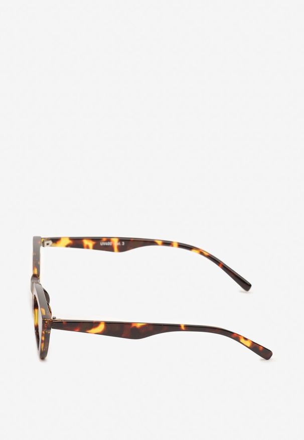 Renee - Brązowe Okulary Przeciwsłoneczne w Typie Cat Eye z Filtrem UV Gleavelle. Kolor: brązowy