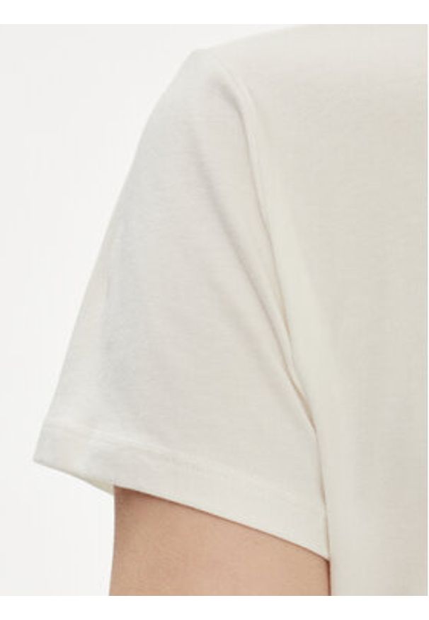 Liu Jo Sport T-Shirt TA4202 JS003 Écru Regular Fit. Materiał: bawełna. Styl: sportowy