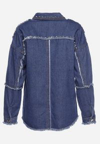 Born2be - Granatowa Bawełniana Kurtka Jeansowa z Ćwiekami Quintilla. Okazja: na co dzień. Kolor: niebieski. Materiał: bawełna, jeans. Styl: casual, rockowy #3