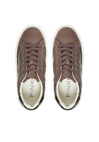 Pinko - PINKO Sneakersy Yoko 21 SS0103P100 Brązowy. Kolor: brązowy. Materiał: skóra