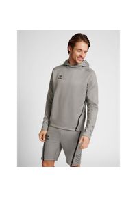 Bluza z kapturem Hummel Cima XK. Typ kołnierza: kaptur. Kolor: szary. Materiał: materiał. Wzór: nadruk. Sezon: zima. Sport: piłka ręczna #1