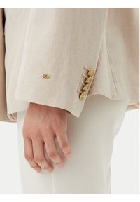 TOMMY HILFIGER - Tommy Hilfiger Marynarka WW0WW45466 Beżowy Regular Fit. Kolor: beżowy. Materiał: len, syntetyk #4