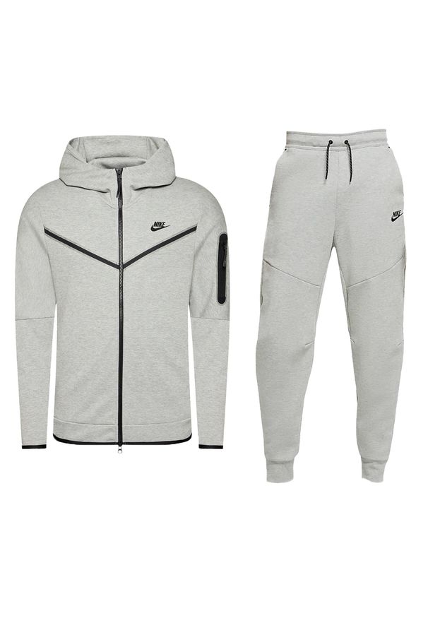 Dres męski, sportowy Nike NSW TECH FLEECE. Kolor: wielokolorowy, czarny, szary. Materiał: dresówka