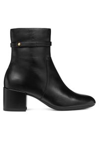 Geox Botki D Eleana D56TWC 00085 C9999 Czarny. Kolor: czarny. Materiał: skóra