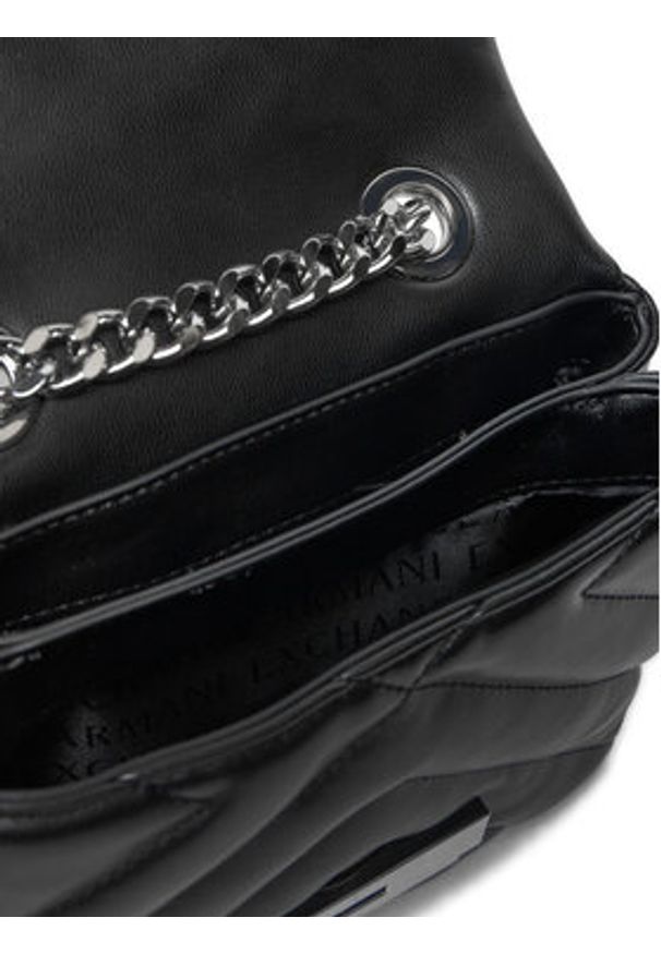 Armani Exchange Torebka Victoria 948587 4R742 00020 Czarny. Kolor: czarny. Materiał: skórzane