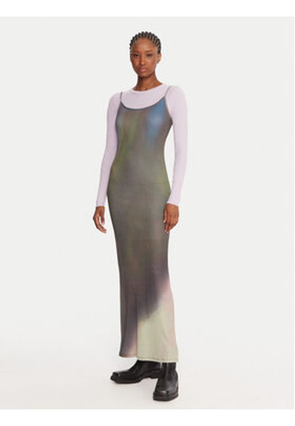 Desigual Sukienka codzienna Janis 25WWVK13 Kolorowy Slim Fit. Okazja: na co dzień. Materiał: bawełna. Wzór: kolorowy. Typ sukienki: proste. Styl: casual