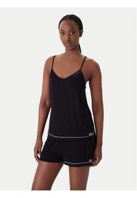 Karl Lagerfeld - KARL LAGERFELD Piżama B1W45011 Czarny Regular Fit. Kolor: czarny. Materiał: wiskoza #1