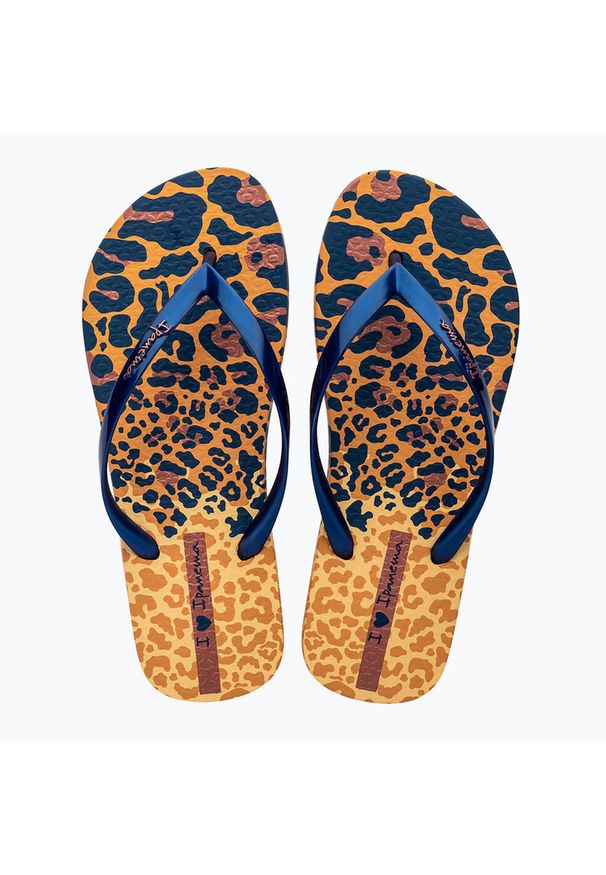 Japonki damskie Ipanema Animal Print VI. Kolor: niebieski. Wzór: nadruk
