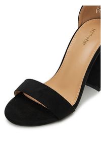 DeeZee Sandały 0812-1 Czarny. Kolor: czarny. Materiał: materiał