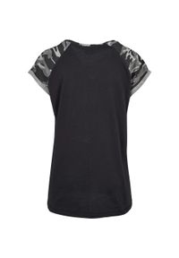 Urban Classics - T-shirt Damski Kontrastowy Raglanowy. Kolor: czarny, brązowy, zielony, wielokolorowy. Długość rękawa: raglanowy rękaw. Sport: turystyka piesza