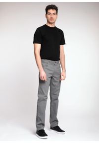 Wrangler - WRANGLER GREENSBORO MĘSKIE SPODNIE MATERIAŁOWE IRON GREY W15QNDM16 112338192. Materiał: materiał #3