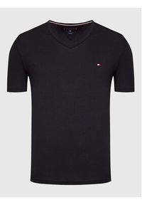 TOMMY HILFIGER - Tommy Hilfiger T-Shirt Core Stretch MW0MW27540 Czarny Slim Fit. Kolor: czarny. Materiał: bawełna #6