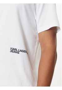 Karl Lagerfeld Jeans T-Shirt 245D1704 Biały Regular Fit. Kolor: biały. Materiał: bawełna #2