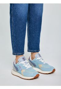 Big-Star - Sneakersy damskie ze skóry naturalnej zamszowej niebieskie RR274997 400. Nosek buta: okrągły. Zapięcie: sznurówki. Kolor: niebieski. Materiał: zamsz, skóra #5