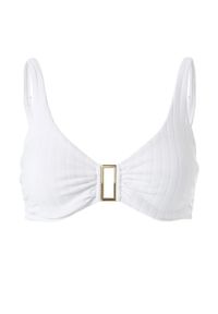 Melissa Odabash - MELISSA ODABASH - Biały top od bikini Bel Air. Kolor: biały. Materiał: prążkowany, tkanina #4