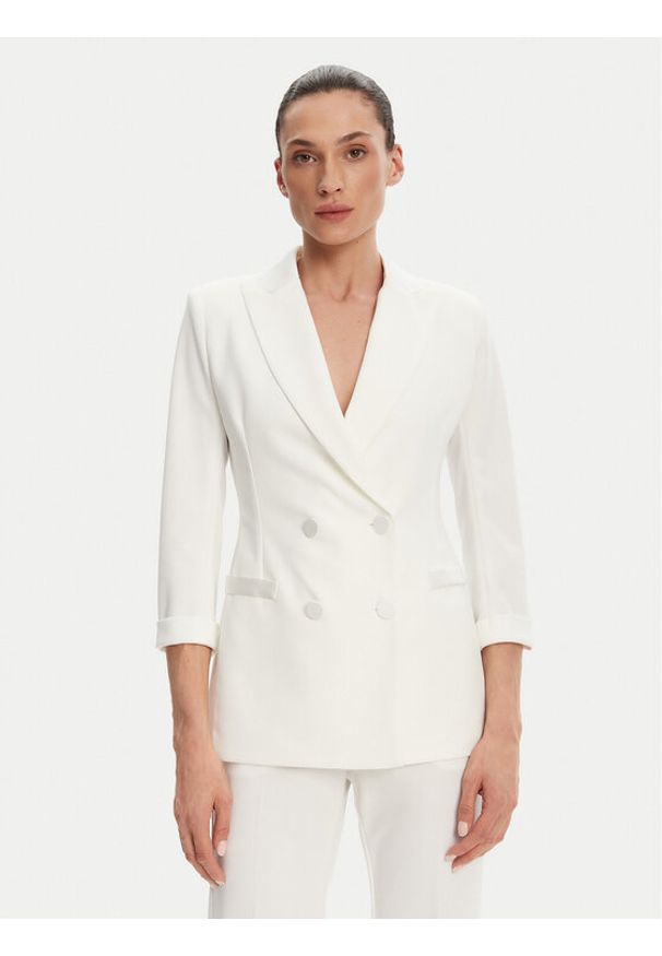 Imperial Marynarka JU25JAW Écru Slim Fit. Materiał: syntetyk