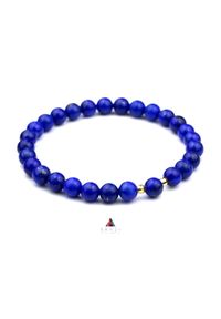 Brazi Druse Jewelry - Bransoletka Lapis Lazuli. Materiał: pozłacane, srebrne. Kamień szlachetny: lapis lazuli #1