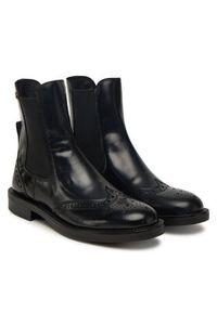 TOMMY HILFIGER - Tommy Hilfiger Sztyblety Brogue Boot FW0FW09151 Czarny. Kolor: czarny. Materiał: skóra #5