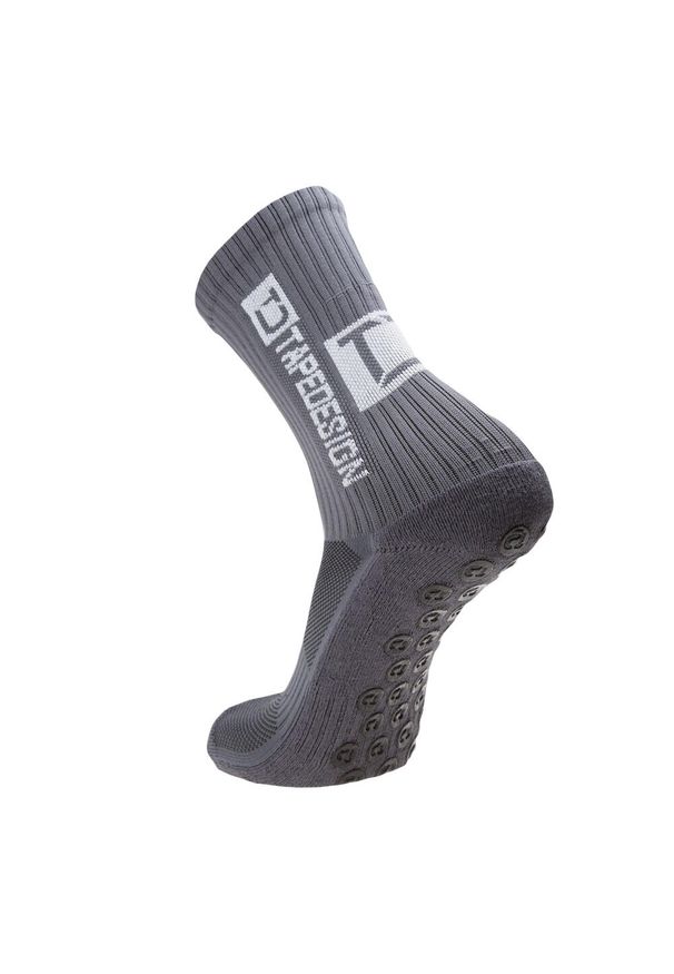 TAPEDESIGN - Klasyczne skarpety o średniej długości Tape Design. Kolor: szary. Sport: piłka nożna