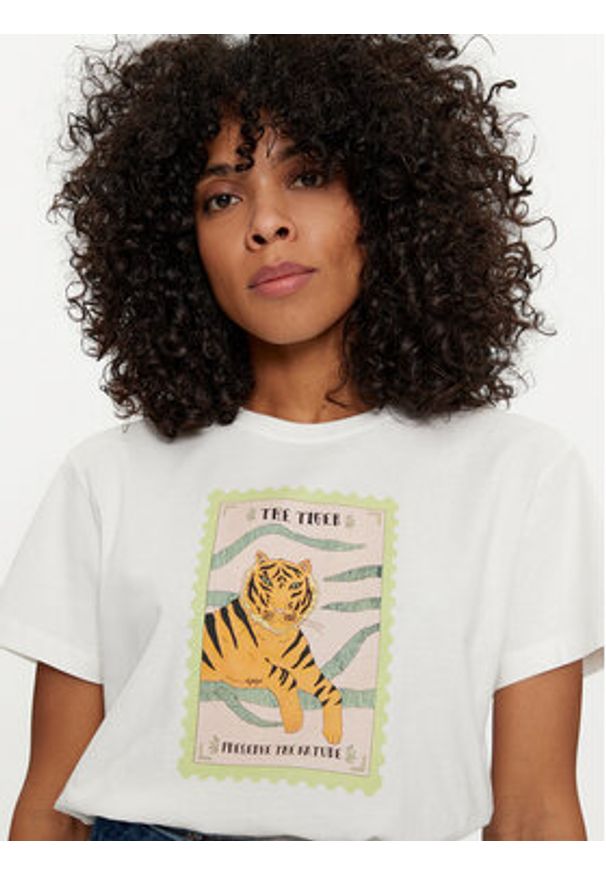 TwinSet - TWINSET T-Shirt 241TT2412 Biały Regular Fit. Kolor: biały. Materiał: bawełna