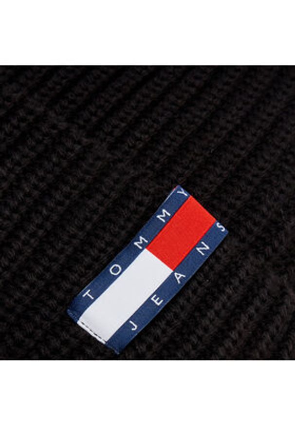 Tommy Jeans Czapka Im Tju Unisex Beanie AU0AU01808 Czarny. Kolor: czarny. Materiał: syntetyk