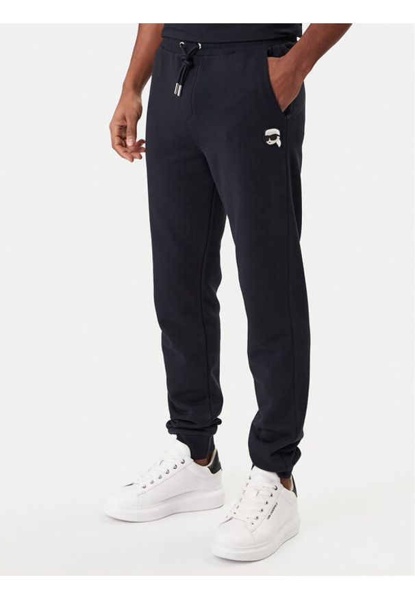 Karl Lagerfeld - KARL LAGERFELD Spodnie dresowe 705713 561900 Granatowy Regular Fit. Kolor: niebieski. Materiał: bawełna