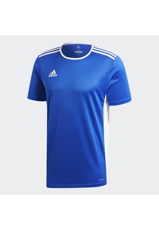 Adidas - Koszulka piłkarska męska adidas Entrada 18 Jersey. Kolor: wielokolorowy, biały, niebieski. Materiał: jersey, poliester. Sport: piłka nożna