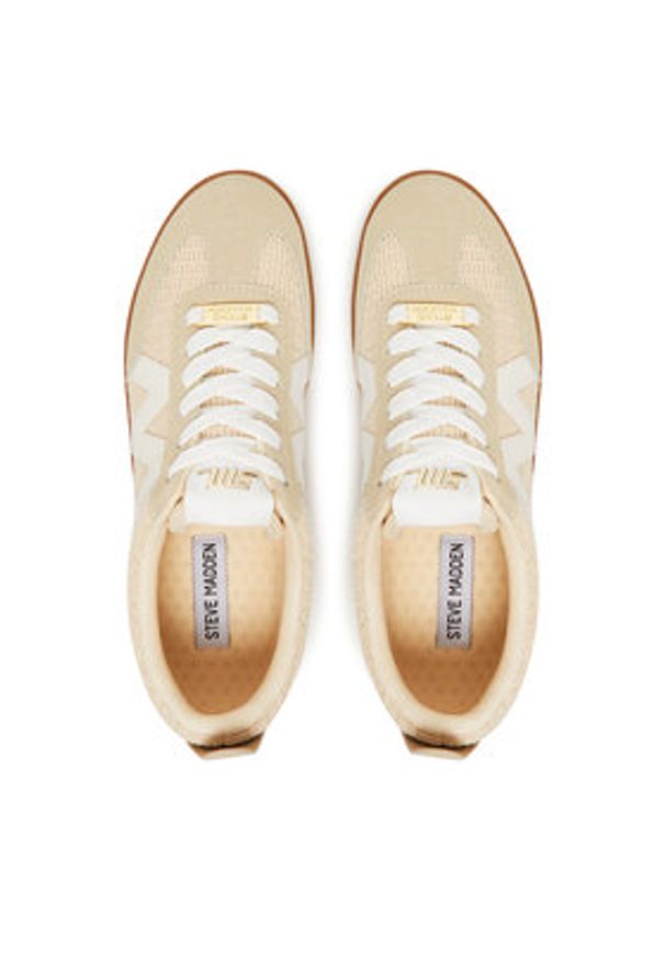 Steve Madden Sneakersy Degree SM11003179 Beżowy. Kolor: beżowy. Materiał: skóra