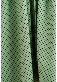 Marie Zélie - Sukienka Anastazja zieleń wiosenna w kropeczki. Materiał: bawełna, dzianina, materiał, elastan, skóra. Sezon: wiosna. Typ sukienki: rozkloszowane. Styl: klasyczny #3