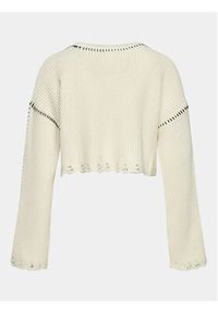 BDG Urban Outfitters Sweter Cropped Stitch Jumper 77097772 Écru Cropped Fit. Materiał: syntetyk #2