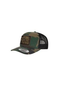PITBULL - Czapka męska Pitbull Snapback Camo Trucker Blood Dog. Kolor: zielony, wielokolorowy, brązowy