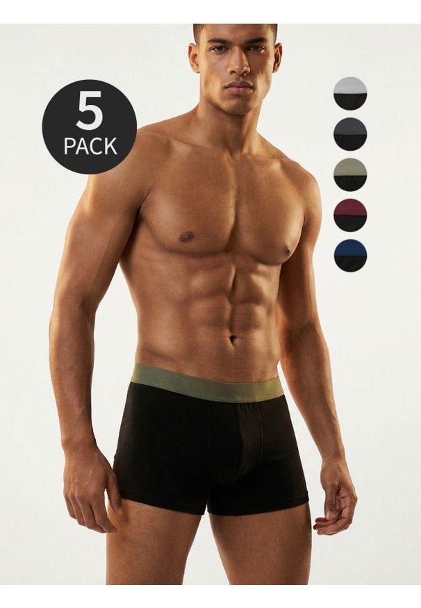 Sinsay - Bokserki classic 5 pack - czarny. Kolor: czarny