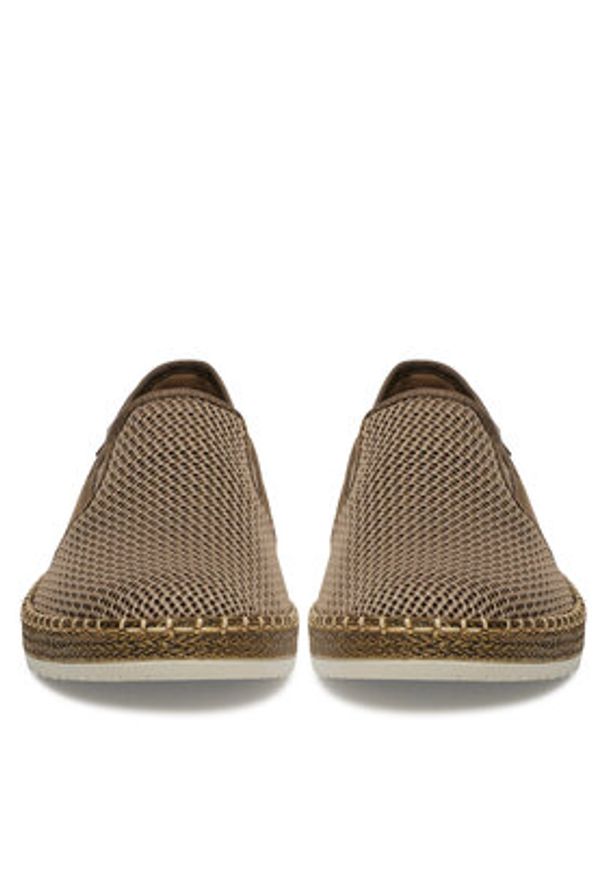 Rieker Espadryle B5265-65 Beżowy. Kolor: beżowy. Materiał: materiał