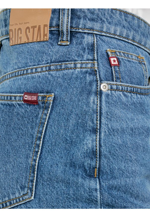 Big-Star - Spódnica damska jeansowa mini niebieska Zoe 462. Okazja: na co dzień. Kolor: niebieski. Materiał: jeans. Styl: casual, klasyczny