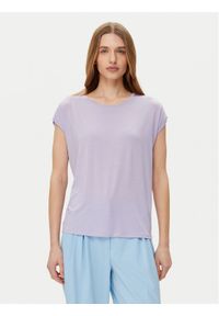 Vero Moda T-Shirt Ava 10284468 Fioletowy Regular Fit. Kolor: fioletowy. Materiał: lyocell