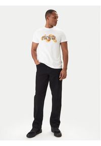 Versace Jeans Couture T-Shirt 80GAHE02 CJ00E Biały Regular Fit. Kolor: biały. Materiał: bawełna #2