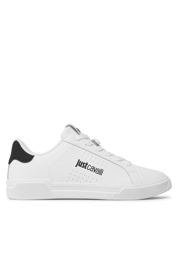 Just Cavalli Sneakersy 74QB3SB3 Biały. Kolor: biały. Materiał: skóra
