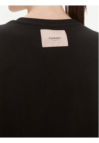 TwinSet - TWINSET Bluza 241TP2673 Czarny Loose Fit. Kolor: czarny. Materiał: bawełna #5