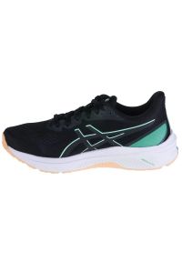 Buty do biegania Asics GT-1000 12 W 1012B450-006 czarne. Zapięcie: sznurówki. Kolor: czarny. Materiał: guma, syntetyk, materiał, tkanina. Szerokość cholewki: normalna. Sport: fitness